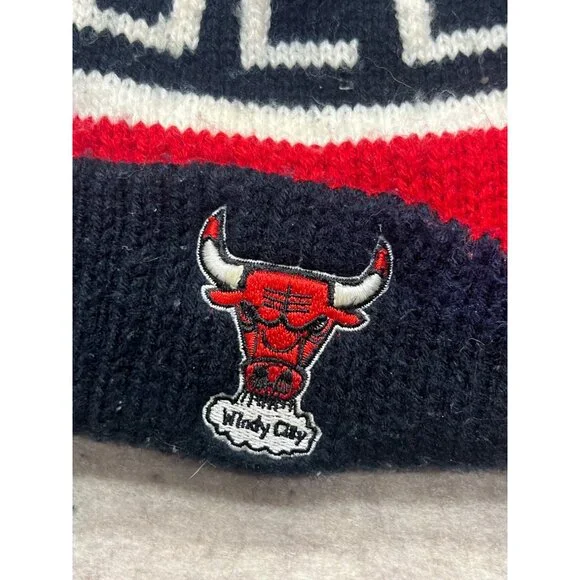 Chicago Bulls Wind City 47 Brand Beanie Toboggin Hat One Size Fits All - Picture 2 of 5
